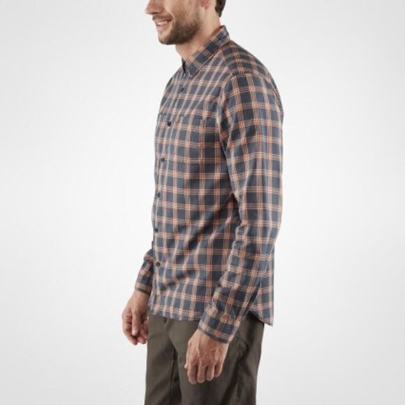 Fjallraven High Coast Long Sleeve Plaid Mens Shirt Lyocell Cotton Size Large - Picture 1 of 10
